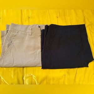 PGA Tour Men's Black and Tan Chinos